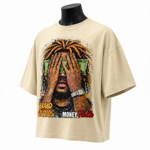 Camiseta Extra Grande Personalizada con Estampado OEM para Hombre, Algodón Grueso Premium, Moda Urbana - Product Image 3