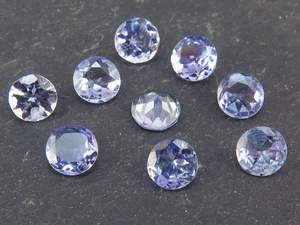 Tanzanite bleue naturelle de forme ronde 4mm pierre précieuse en vrac calibrée par coupe à facettes pour des bijoux - Product Image 2