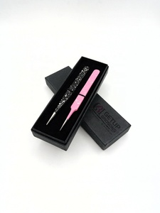 Vente en gros Meilleur revêtement en poudre rose noir en acier inoxydable antistatique 10mm de long pince à épiler pour extension de cils droite Logo personnalisé - Product Image 4