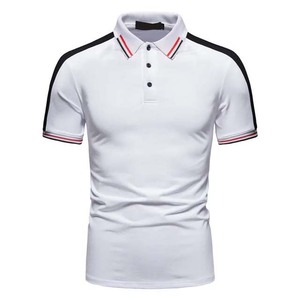 Ropa de hombre, camisa polo de alto rendimiento, logotipo personalizado de poliéster/algodón, camisetas de Golf, cuello redondo sólido, técnica teñida Lisa personalizable - Product Image 5