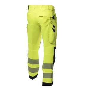 Pantalon de travail d'hiver en polyester 100% avec logo personnalisé Vêtements de sécurité réfléchissants haute visibilité Pantalon de construction imperméable en nylon et coton - Product Image 2