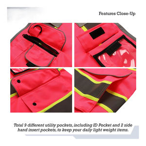 100% poliéster transpirable de secado rápido a prueba de viento personalizar Logo precio bajo chaleco de seguridad - Product Image 6