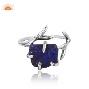 Best Selling Sterling Silver Natural Lapis Gemstone Kingman <b>Turquoise</b> <b>Ring</b> Demi Fine Jewelry Manufacturer - Product Image 3
