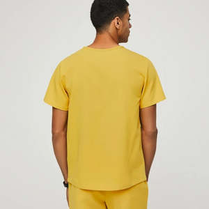 Traje de fregado activo de dos piezas para enfermeras Tejido elástico transpirable Ajuste Delgado flexible para uso en hospitales y clínicas - Product Image 4