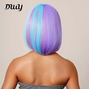 Sophia-DWY Premium High Quality Small Cap Size Synthetic <b>Wig</b> 30-32 Inches Loose Wave & Braids Style with Bangs Fiber Material - Product Image 5