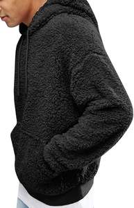 Sweat-shirt surdimensionné en molleton sherpa 100% coton personnalisé pour homme, OEM ODM, usine, doux, automne, peluche, écologique, en vrac - Product Image 2