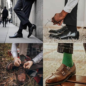 Chaussettes décontractées d'automne pour hommes confortables coton de haute qualité mode respirant 2 orteils équipage personnalisable - Product Image 6