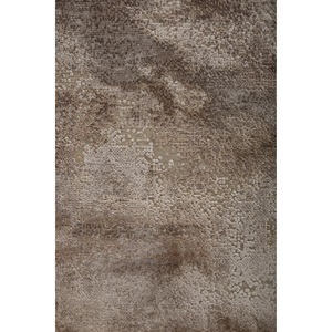 พรมขนสัตว์ผสมไหมไผ่ถักมือสีเบจน้ำตาล Entropy รุ่น AKWB-13033 หนา 10 มม. รูปทรงสี่เหลี่ยมผืนผ้า ลายแบบนามธรรม สำหรับตกแต่งบ้าน ห้องโถง ห้องต่างๆ - Product Image 3