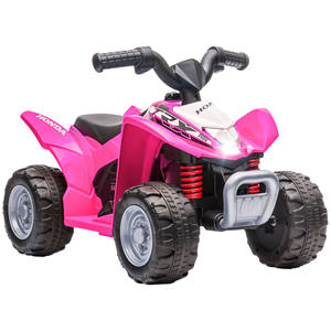 Quad électrique AIYAPLAY pour enfants de 18 à 36 mois avec lumières LED, klaxon et pédales, 65,5x38,5x43,5 cm, rose - Product Image 1