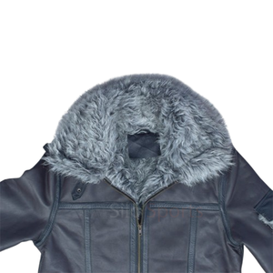 Abrigo de Piel de Oveja Auténtica para Hombre 2025, Relleno de Plumón Azul, 50% de Descuento, Personalizado, Transpirable, Abrigo de Cuero de Moda al por Mayor - Product Image 4