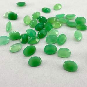 High Quality Natural Chrysoprase <b>Green</b> 6x4mm Oval Cut Loose Gemstone for Jewelry Making Supply - Product Image 1