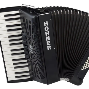 Accordéon Hohnerr Bravo II 72 Bass Black Piano prêt à être expédié + Sac, Sangles, Chemise NEUF - Product Image 1