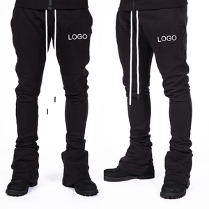 2026 <b>Cheap</b> SALE Custom Logo Workout Sweat Pants 100% Cotton Stacked Trouser <b>Joggers</b> Running Track Sweat Pants For Men's - Product Image 3