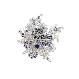 Nuevo broche de diamante cultivado Leb de color azul de lujo, broche de plata 925 de diseñador único, regalo para mujeres en ocasiones de boda - Product Image 4