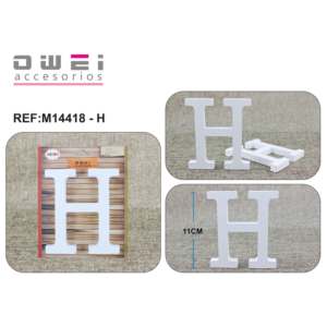 Pizarra Madera Blanca 11cm 12u/c Letter - Product Image 1