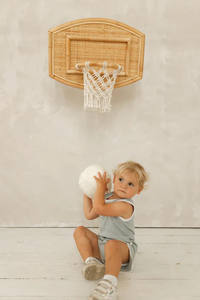Juguete de Baloncesto de Ratán Natural para Niños, Decoración Ecológica Hecha a Mano Única de Vietnam - Product Image 3