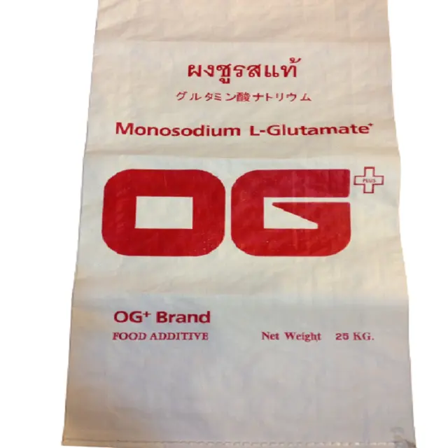 ผู้ผลิตความบริสุทธิ์สูงและพรีเมี่ยมเกรดโมโนโซเดียมกลูตาเมตจากประเทศไทย25กิโลกรัมต่อถุง