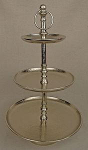 TQC American Style Aluminum 3-Tier Square <b>Cake</b> <b>Stand</b> Eco-Friendly Reasonable Price Hotel Use Handmade - Product Image 5