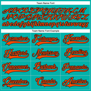 Camiseta de hockey sobre hielo personalizada, color azul verdoso y naranja, uniforme de equipo de manga larga, nombre y número personalizados, transpirable, de secado rápido, para verano - Product Image 4