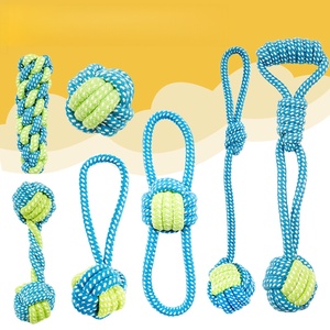 Оптовая продажа, прочные хлопчатобумажные игрушки для жевания собак, экологически чистые игрушки для обучения щенков, интерактивные принадлежности для домашних животных для чистки зубов - Product Image 1