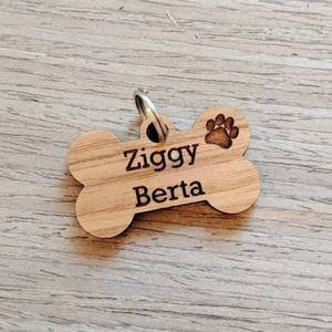 Anti-lost Pet Accessories Wooden <b>Dog</b> & Cat <b>Name</b> <b>Tag</b> Custom Wood Address Necklace ID <b>Tag</b> for Pets - Product Image 5