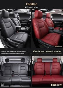 Housse de siège de voiture en cuir véritable personnalisée de style luxueux pour <span class=keywords><strong>Cadillac</strong></span> ATS-L/XT5/XTS 360 Couverture complète Toutes saisons - Product Image 5