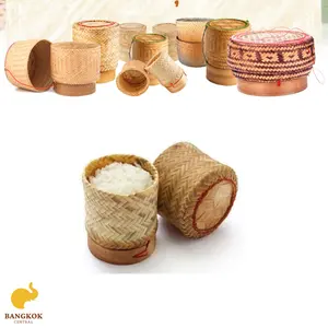 Kratip - Small Sticky Rice Bamboo Serving Basket Handmade Basket from Thailand Wholesale natural basket