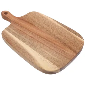 Tabla de cortar de doble mango de madera de acacia, tabla de servicio Simple Natural para cortar queso para cocina y hoteles, nuevo listado - Product Image 5