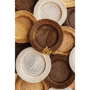 Sets de table en rotin tissés à la main, sous assiette, chargeur de nourriture plaqué et vaisselle au prix de gros de l'exportateur indien - Product Image 6