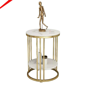 High Quality Metal Frame With <b>Marble</b> Round <b>Top</b> <b>Side</b> <b>Table</b> for Home Living Room - Product Image 5