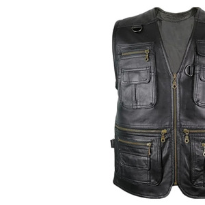 Chaleco de Cuero sin Mangas de Piel de Oveja de Estilo Único para Hombre, Ropa de Moda de Invierno, Chaleco Transpirable, Chaqueta de Cuero - Product Image 3