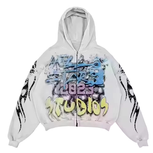 Meilleure qualité vierge sweat à capuche lourd sans cordon uni avec poches impression bouffante sweats à capuche courts en coton pour hommes - Product Image 4