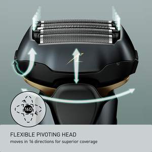 Rasoir électrique pour homme, station de nettoyage automatique, rechargeable, utilisation humide/sèche, sans fil, avec tondeuse à triple lame, étanche IPX7, noir - Product Image 3