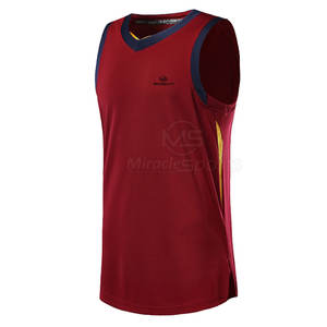 Vêtements de basket-ball réversibles en gros 100% maillot de basket-ball en polyester Design personnalisé maillot d'équipe - Product Image 1