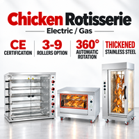 Rôtissoire à poulet électrique à 6 étages en acier inoxydable, certifiée CE, fabriquée en Chine, four à poulet commercial à vendre