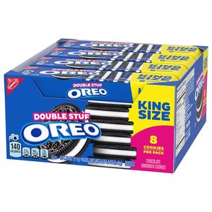 OREO Double Stuf' Chocolate Sandwich Cookies, King Size, 12 Snack Packs (8 Cookies Per Pack) - Product Image 5