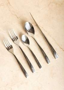 Juego de Cubiertos de 5 Piezas, Cuchillo, Cuchara, Tenedor, Juego de Cubiertos Dorados, Mango Cuadrado Grueso, Acero Inoxidable, Juego de Cubiertos Dorados - Product Image 6