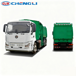 Camion compacteur de déchets électrique 6x4 à double commande de 25 m³ avec chargement arrière, véhicule de collecte des ordures - Product Image 3