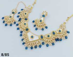 Indan Wholesale 2024 Latest Fashion Traditional Gold Plated <b>Pearl</b> Choker <b>Necklace</b> <b>Set</b> for Women - Product Image 3