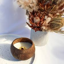 100% bol de bougie en coquille de noix de coco naturel et artisanal/bol en coquille de noix de coco pour bougie avec logo laser gravé fabriqué en Eco2go - Product Image 6