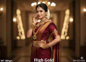 Antique 800gm <b>Bridal</b> <b>Jewelry</b> <b>Set</b> Traditional Design Necklace Earrings for Weddings Ceremonies Special Occasions - Product Image 3