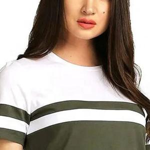 Camiseta personalizada de alta calidad con logotipo, cuello redondo, 100% algodón, camiseta ajustada para mujer, camisetas de gran tamaño con cuello redondo de color sólido - Product Image 4