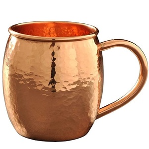 Mug à eau en cuivre pur, décoratif, artisanal, au design martelé, finition cuivre, pour usage multifonctionnel - Product Image 6