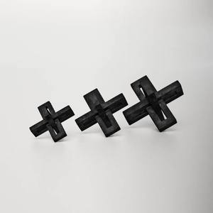 Conjunto de escultura o Mercana Black Metal Small Medium y Large Jacks representados consta de tres esculturas pulidas modernas - Product Image 3