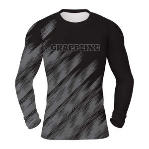 Vente en gros personnalisé, Rash Guard de jiu-jitsu léger et écologique, manches longues, sublimé, taille plus, respirant pour hommes - Product Image 6