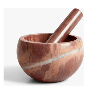 Juego de mortero y Maja de mármol blanco puro de diseño moderno, herramientas de cocina para hierbas y especias - Product Image 4