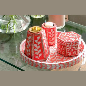 Quemador Bakhoor fácil de usar, nueva colección, bandeja con incrustaciones de perlas Madre, caja acrílica, incrustación de hueso hermoso, quemador de Bakhoor, mabkara - Product Image 2