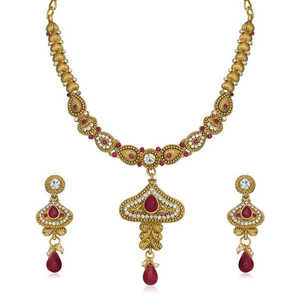 Kriaa Rose Pierre Autrichienne Bijoux De Mode Ensemble 2101504 Collier - Product Image 1