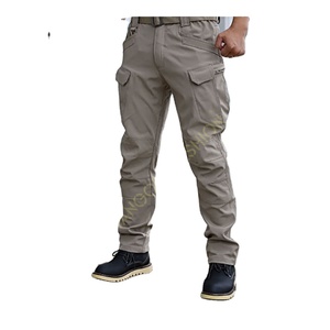 Unisex Tactical Pants Multi-Pockets Breathable Wide Leg Sharkskin Softshell Fleece Lining Corduroy Fabric Winter Paintball - Product Image 1