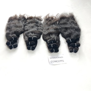 100% vente en gros pas cher prix indien vierge cheveux humains ondulés tissage faisceaux un donneur brut vierge non traité cheveux humains - Product Image 1